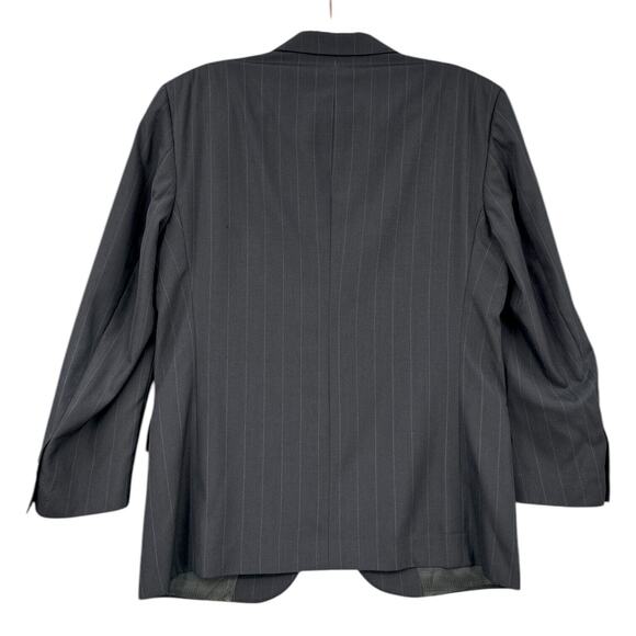 Halston Vintage Pinstripe 3-Button Notched Lapel Blazer Suit Jacket Mens - Picture 2 of 12